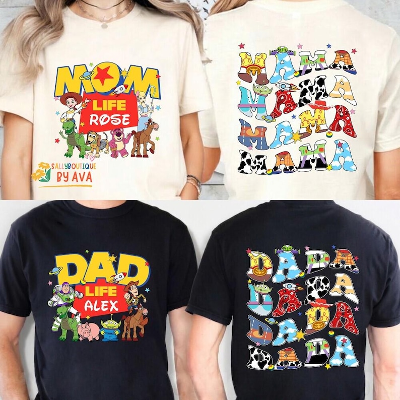 Disneyland Toy Story Mom Dad Life Shirt, Toy Story Dad Tee, Toy Story Family Tee,Toy Story Mom Shirt, Gift For Dad, Gift For Mom, Couple Tee image 1