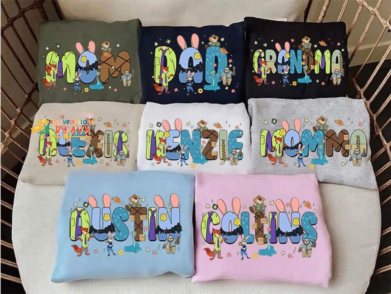 Custom Disneyland Zootopia 2 Characters Shirt, Judy Hopps Nick Wilde Gary DeSnake Tee, Disneyland Family Trip, Zootopia 2 Birthday image 2