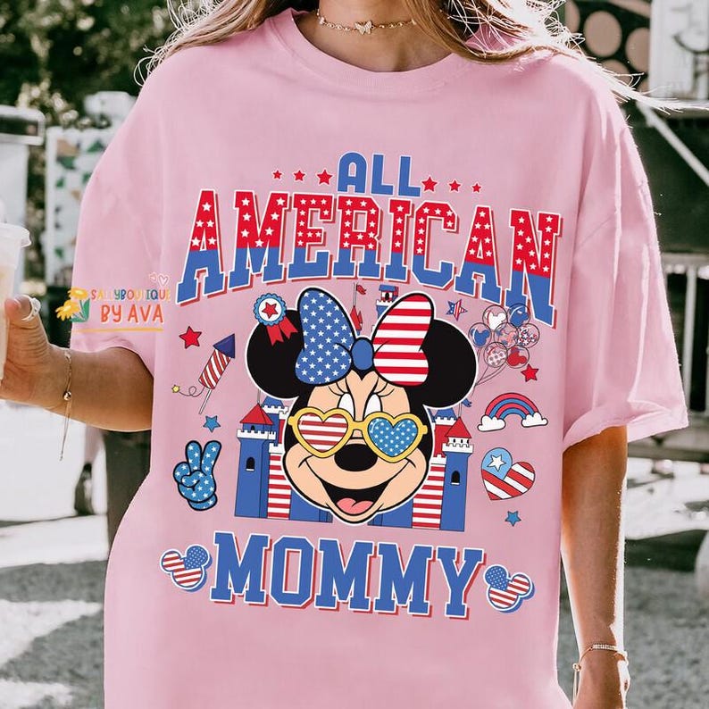 Personalized Mickey and Friends Dad Mom Happy 4th of July Shirt, Disneyland Patriotic 4th Of July Family Matching Tee, 250th Shirt image 4