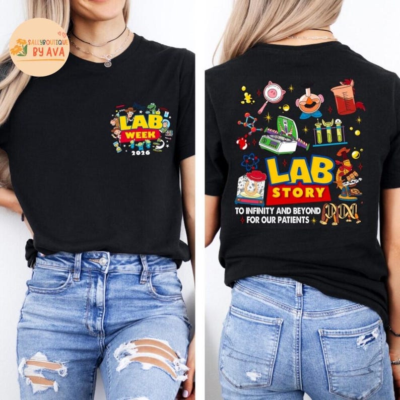 Camiseta de la Semana del Laboratorio de Toy Story 2026, camiseta de ciencia de laboratorio de Lab Story, regalo de laboratorio, camiseta del equipo técnico de laboratorio, atuendo a juego de científico imagen 1
