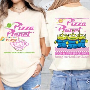 Aliens Pizza Planet T-Shirt,Toy Story Alien Shirt, Toy Story Family Shirt, Funny Pizza shirt, Disneyworld Shirt,Disneyland Trip Shirt image 3