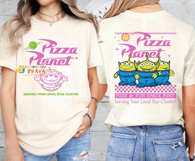 Aliens Pizza Planet T-Shirt,Toy Story Alien Shirt, Toy Story Family Shirt, Funny Pizza shirt, Disneyworld Shirt,Disneyland Trip Shirt image 3