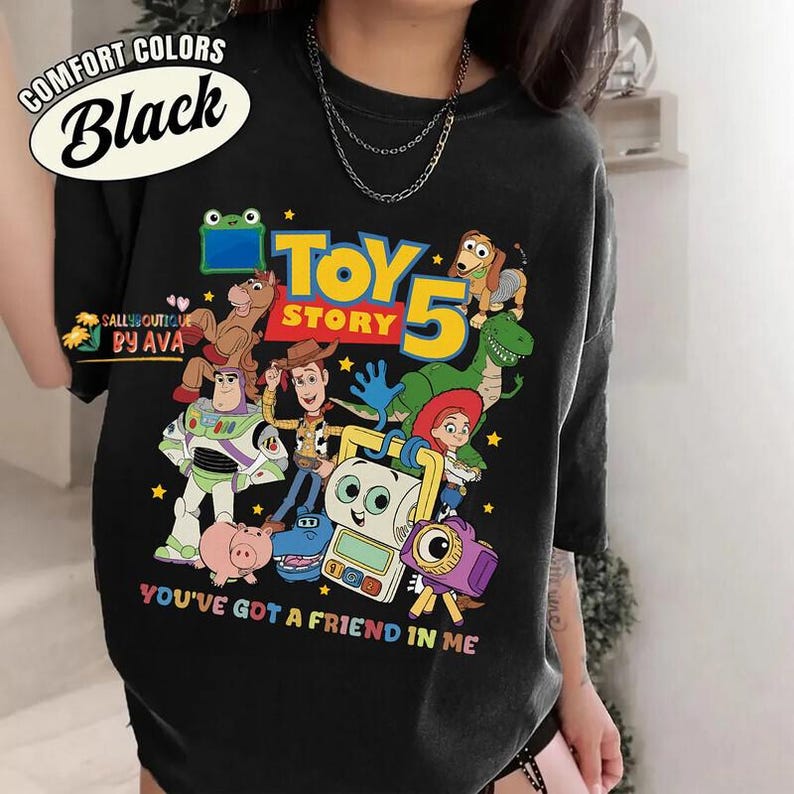 Disneyland Pixar Toy Story 5 You've Got A Friend In Me June 19 Shirt, Woody Buzz Etch Lenny Mr Spell Lilypad, Family Vacation 2026 Trip image 5