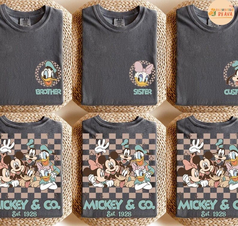 Custom Mickey & Co Shirt, Retro Mickey and Friends Shirt, Retro Disneyland Trip Shirt, Disneyland Family Vacation Shirt image 2