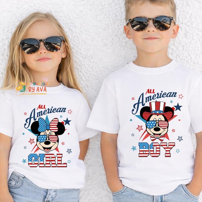 Personalized Disneyland Mickey and Friends 4th of July Shirt, All American Mom Dad Family Matching, Happy Independence Day, 250 Years Shirts image 4