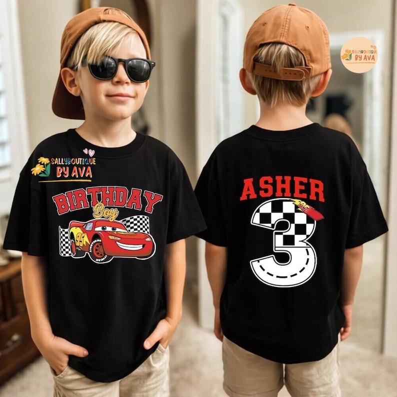 Disneyland Cars Birthday Shirt, McQueen Birthday Boy Tee, Pixar Pit Crew Sweatshirt, Lightning Birthday Family, Racing Car Birthday Trip image 1