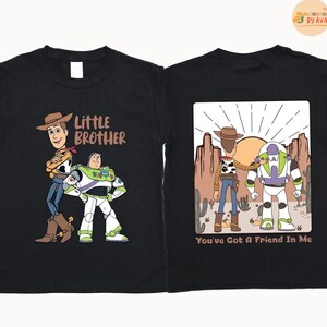 Toy Story Brothers Shirt, Disneyland Big and Little Bro Matching Tee, Woody Buzz Lightyear Family Sweatshirt, Toy Story Siblings Gift immagine 5