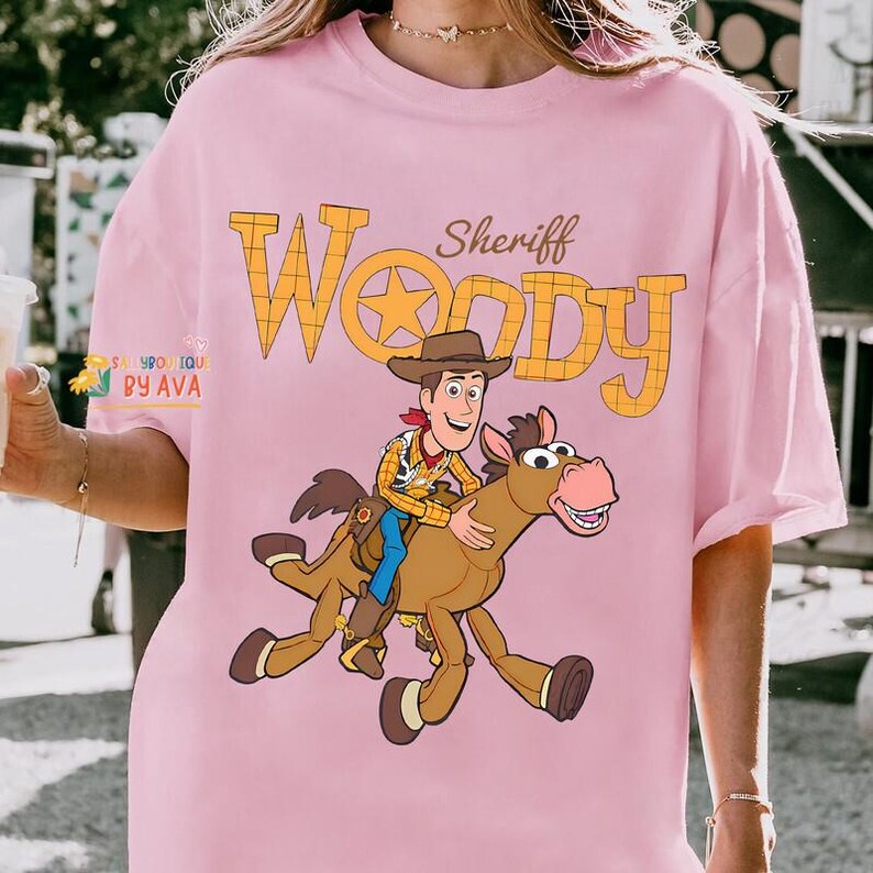 Disneyland Sheriff Woody Cowboy and Bullseye Shirt, Retro Toy Story Disneyland WDW Matching Family Shirt, Magic Kingdom Outfit, Birthday Boy image 5