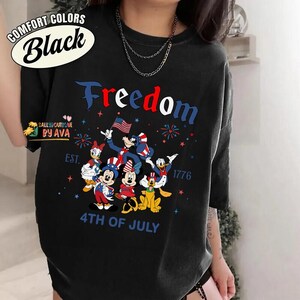 Mickey and Friends Disneyland 4th of July est 1776 Shirt, Disneyland America Shirt, Independence Day, Disneyland Patriotic 250 Years Shirts image 2