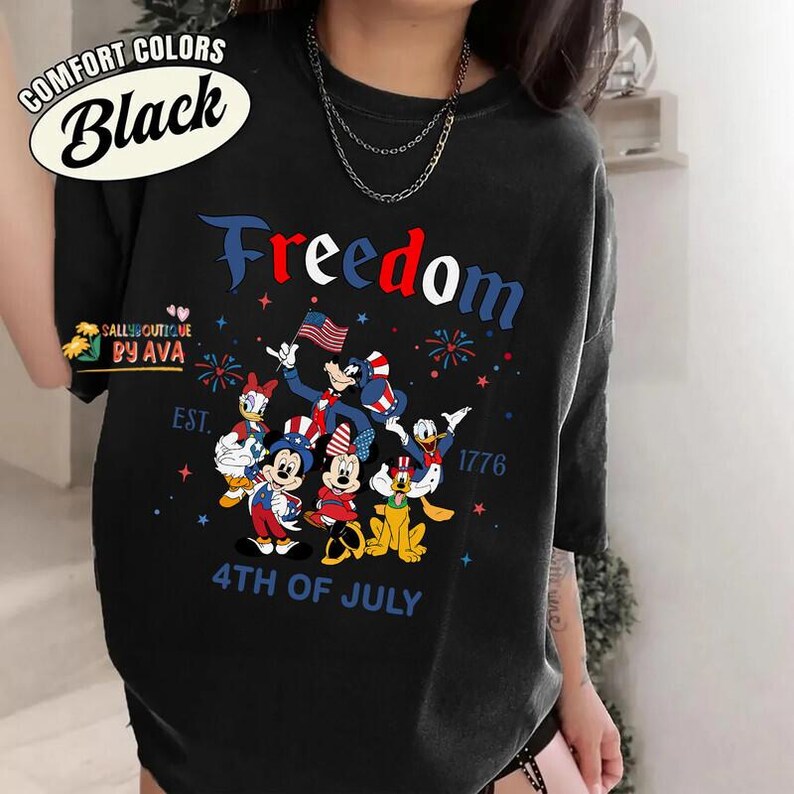Mickey and Friends Disneyland 4th of July est 1776 Shirt, Disneyland America Shirt, Independence Day, Disneyland Patriotic 250 Years Shirts image 2