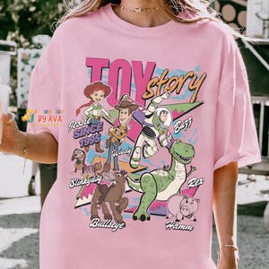 Disneyland Toy Story 1995 Retro Comfort Colors Shirt, Woody Buzz Lightyear Rex Tee, WDW Disneyland Family Vacation 2026 Trip, Pixar Fest image 6