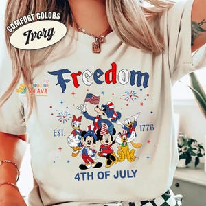 Mickey and Friends Disneyland 4th of July est 1776 Shirt, Disneyland America Shirt, Independence Day, Disneyland Patriotic 250 Years Shirts image 3