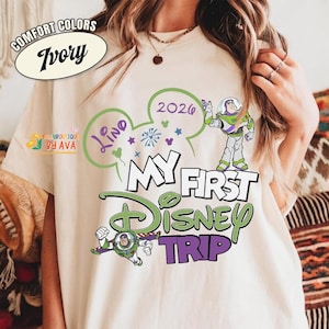 Camiseta de mi primer viaje a Disneyland, camisetas a juego de Toy Story para Disneyland, camisetas familiares para vacaciones en Disneyland, camiseta de Disneyland, primer viaje a Disneyworld imagen 3