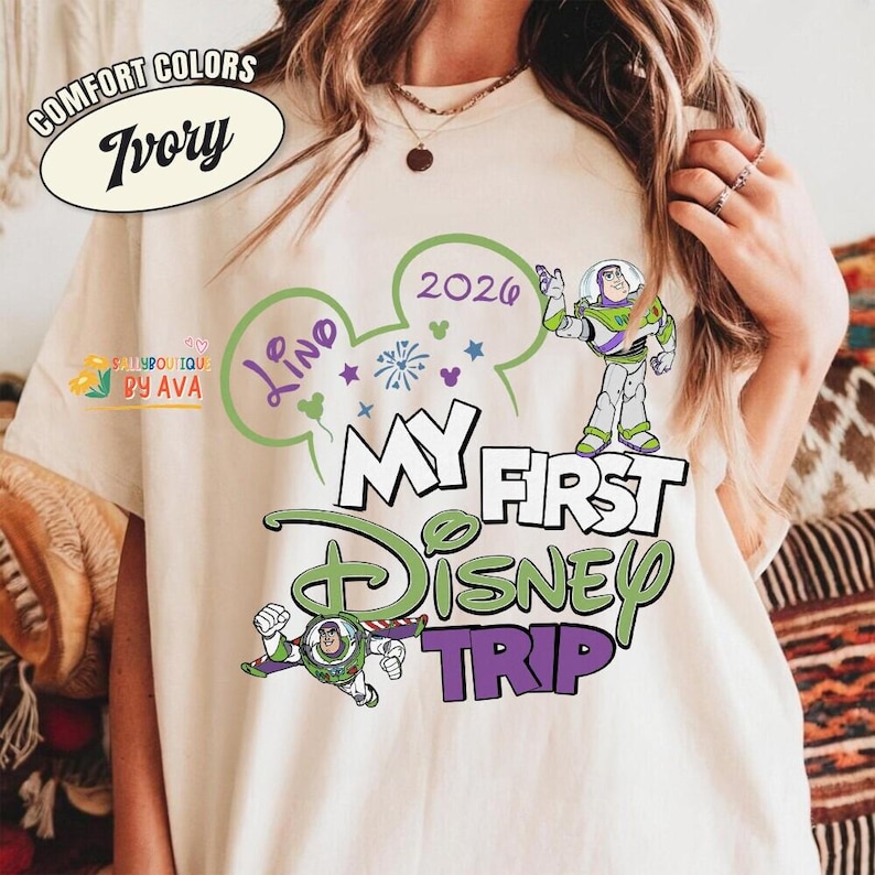 Camiseta de mi primer viaje a Disneyland, camisetas a juego de Toy Story para Disneyland, camisetas familiares para vacaciones en Disneyland, camiseta de Disneyland, primer viaje a Disneyworld imagen 3