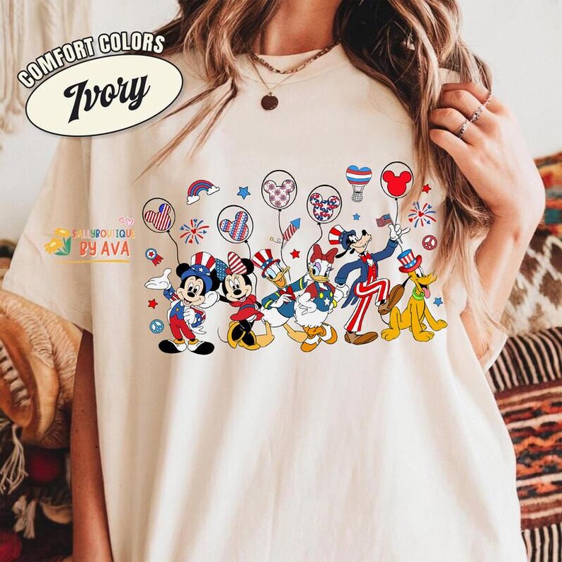 Mickey and Friends Disneyland 4th Of July Independence Day Shirt, America Shirt, Independence Day, Disneyland Patriotic 250 Years Shirts image 2