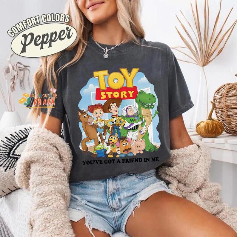 Retro Toy Story You've Got a Friend in Me Shirt, Disneyland Toy Story Characters Tee, Woody Buzz Jessie, Disneyland Family Matching Shirt Bild 3