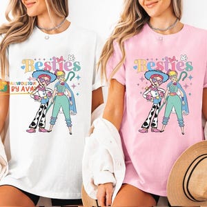 Disneyland Toy Story Besties T-Shirts, Bo Peep And Jessie Shirts, Disneyland Girls Outfits, Disneyland Best Friends Tee, BFF Girls Trip 2026 image 1