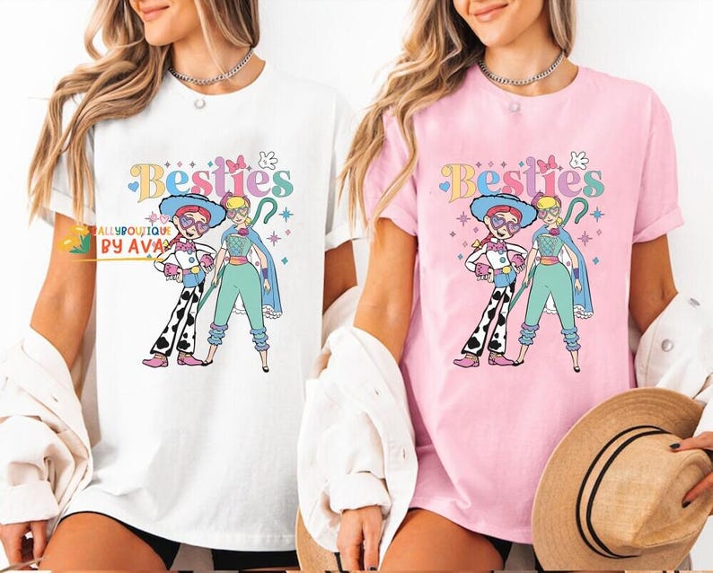 Disneyland Toy Story Besties T-Shirts, Bo Peep And Jessie Shirts, Disneyland Girls Outfits, Disneyland Best Friends Tee, BFF Girls Trip 2026 image 1
