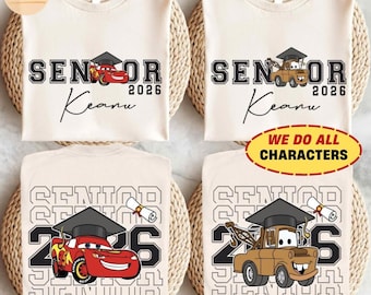 Disneyland Cars Graduation 2026 T-shirt, School Graduation. Class Of 2026 Graduation 2026 Tee, Graduation Squad, Graduation Shirt