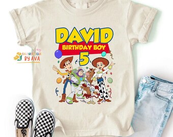 Personalized Toy Story Birthday Shirt, Family Birthday Shirts,Birthday Boygirl Party Shirts, Disneyland Birthday Tri[, Woody Buzz Shirt