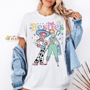 Disneyland Toy Story Besties T-Shirts, Bo Peep And Jessie Shirts, Disneyland Girls Outfits, Disneyland Best Friends Tee, BFF Girls Trip 2026 image 5
