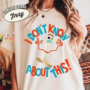 Toy Story Forky Shirt, Forky I Don't Know About Thist Toy Story Shirt, Toy Story Forky Characters Shirt, I'm Trash Tee, Toy Story Movie Gift image 3