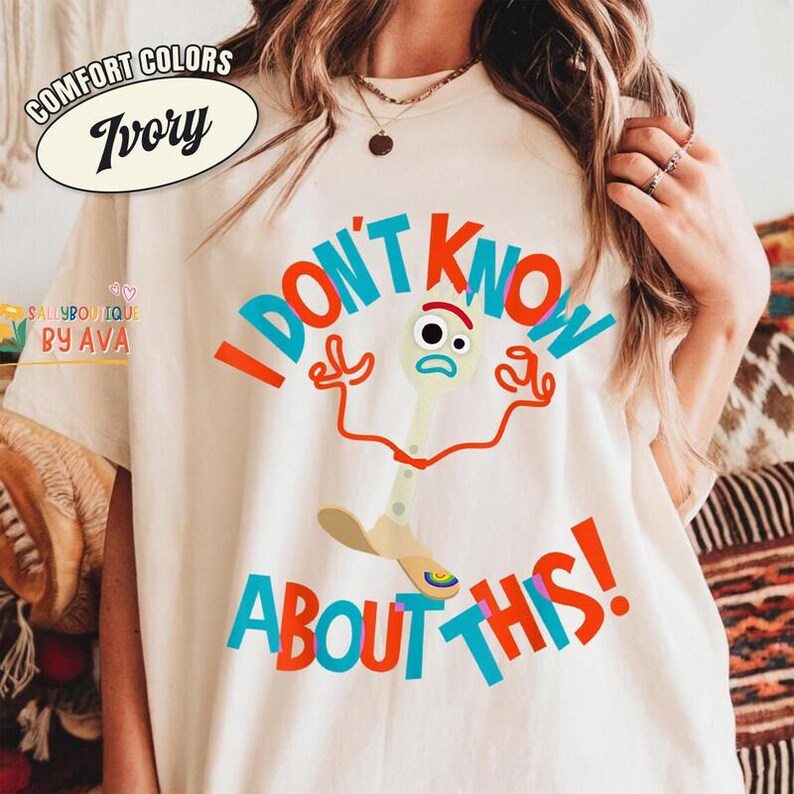 Toy Story Forky Shirt, Forky I Don't Know About Thist Toy Story Shirt, Toy Story Forky Characters Shirt, I'm Trash Tee, Toy Story Movie Gift image 3