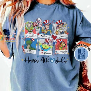 Retro Toy Story 4th of July Shirt, Independence Day America 250 Independence Day Tee, Patriotic Woody Buzz Shirt, July 4th Disneyland Trip image 5