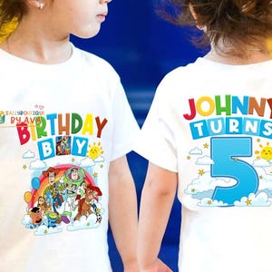 Personalized Toy Story Characters Birthday Shirt, Buzz Lightyear Custom Birthday Shirt, Disneyland Toy Story Birthday Shirt, Woody Shirt Bild 2
