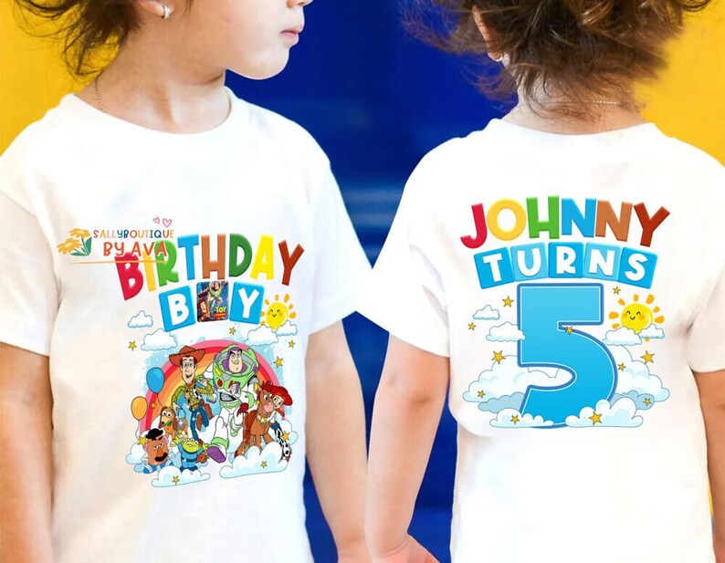 Personalized Toy Story Characters Birthday Shirt, Buzz Lightyear Custom Birthday Shirt, Disneyland Toy Story Birthday Shirt, Woody Shirt Bild 2