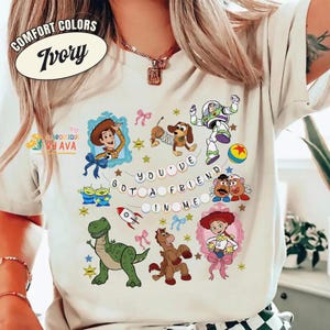 Retro Coquette Disneyland Toy Story You've Got A Friend In Me Shirt, Toy Story Characters Tee, Family Matching Shirt, Disneyland Trip Shirt image 4