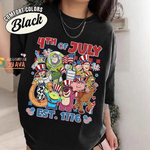 Chemise rétro Toy Story 4 juillet, chemise Toy Story USA 250e anniversaire, chemise Pixar Toy Story 4 juillet, fête de l'indépendance de Disneyland image 5