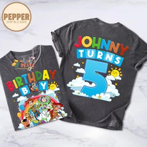 Personalized Toy Story Characters Birthday Shirt, Buzz Lightyear Custom Birthday Shirt, Disneyland Toy Story Birthday Shirt, Woody Shirt Bild 3