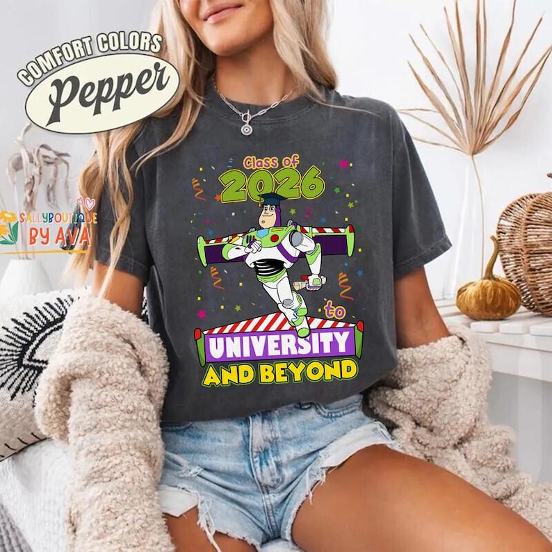 Disneyland Grad 2026 Shirt, Buzz To Graduation And Beyond Shirt, Toy Story Graduation Shirt, Disneyland End Of School Summer Trip Shirt bild 3