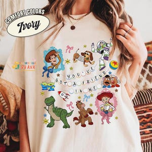 Retro Coquette Disneyland Toy Story You've Got A Friend In Me Shirt, Toy Story Characters Tee, Family Matching Shirt, Disneyland Trip Shirt image 3