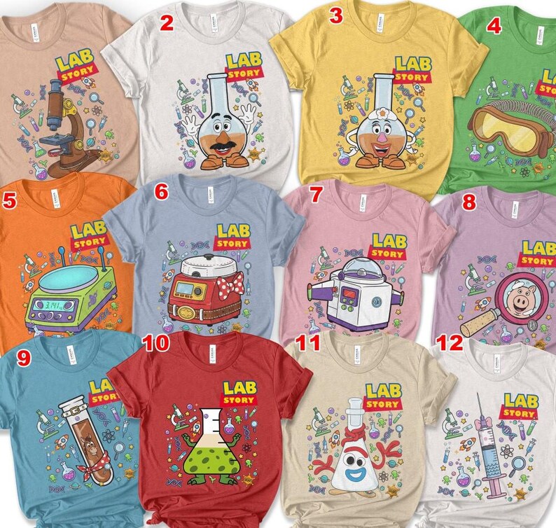 Disneyland Toy Story Lab Week 2026 Shirt, Buzz Lightyear Woody Jessie Bo Peep Lab Story 2026 Shirt, Lab Team, Med Lab Clinical Laboratory image 2