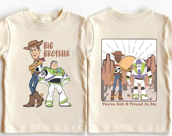 Toy Story Brothers Shirt, Disneyland Big and Little Bro Matching Tee, Woody Buzz Lightyear Family Sweatshirt, Toy Story Siblings Gift