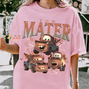 Vintage Bootleg Tow Mater Shirt, Radiator Springs Disneyland Cars Comfort Colors Tee, Disneyland Family Trip 2026 Tees image 6