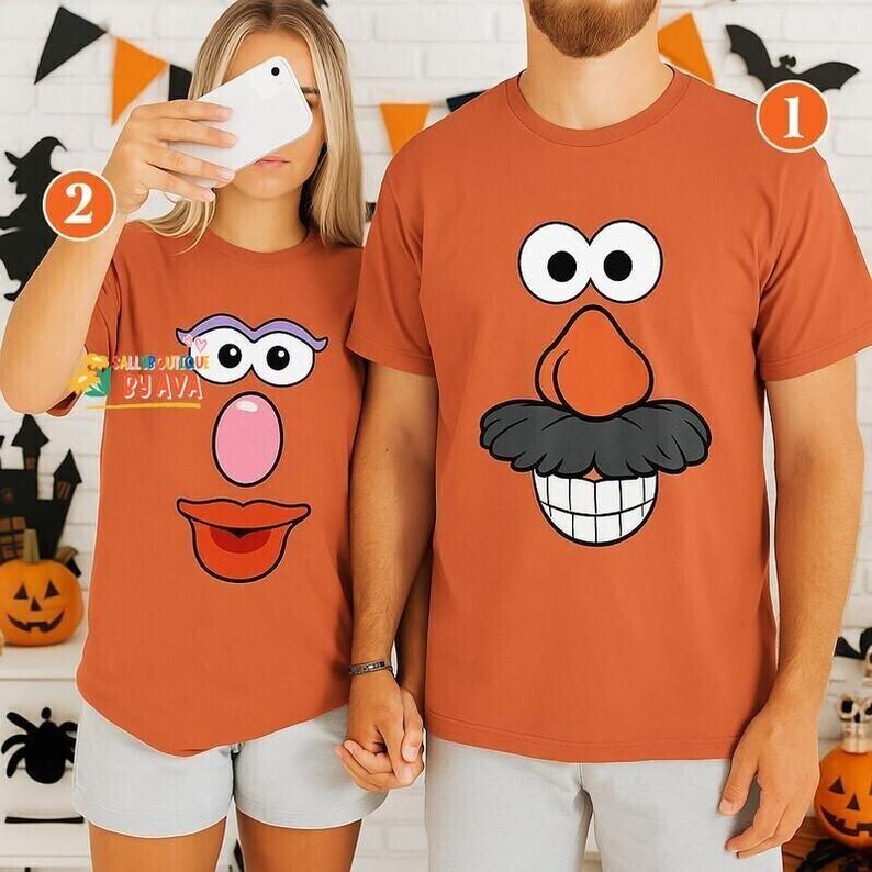 Potato Head Costume Couple Matching Shirt, Toy Story Halloween Costume, Potato Head Halloween, Disneyland Toy Story Halloween Party 2026 Tee image 2