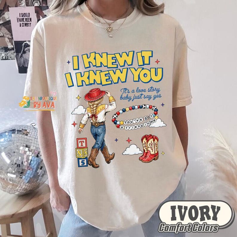 Comfort Colors I Knew It, I Knew You Toy Story 5 T-Shirt, Cowgirl Western Shirt, Disneyland Toy Story Tee, Toy Story 5 Friendship Shirt image 6