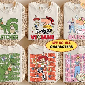 Disneyland Toy Story Birthday shirts, Lilypad Woody Buzz,Disneyland Birthday Squad Crew Boy Girl shirts, Toy Story Birthday Family Shirt image 2