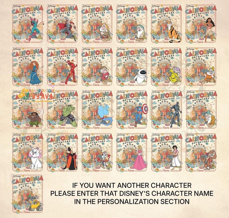 Retro Personalized Disneyland California Adventure Shirt, Mickey & Friends Princess Baymax Toy Story Tee, Family Trip Group Matching Shirts image 5