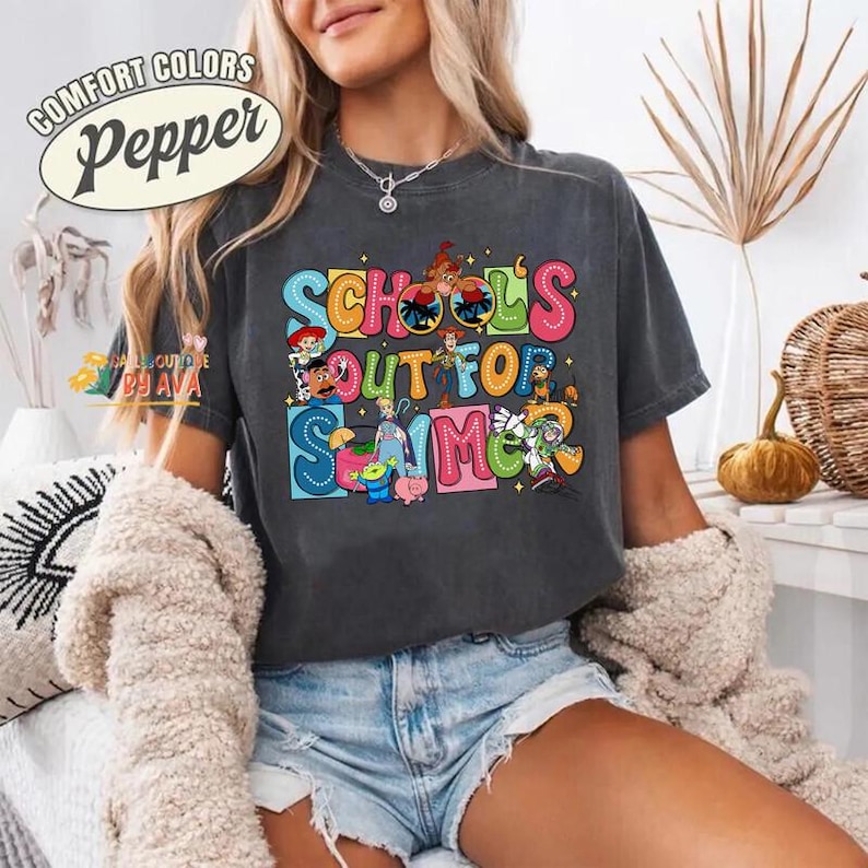 Toy Story School's Out For Summer Last Day of School Shirt, School’s Out Shirt, Teacher Summer Tee, Teacher Appreciation Tee image 2