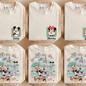 Custom Retro Walt DisneyWorld Shirt, Custom Name Disneyland 2026 Shirt, Mickey And Friends Shirt, Personalized Disneyland Matching Tee image 1