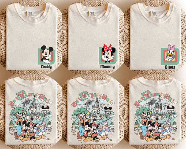Custom Retro Walt DisneyWorld Shirt, Custom Name Disneyland 2026 Shirt, Mickey And Friends Shirt, Personalized Disneyland Matching Tee image 1
