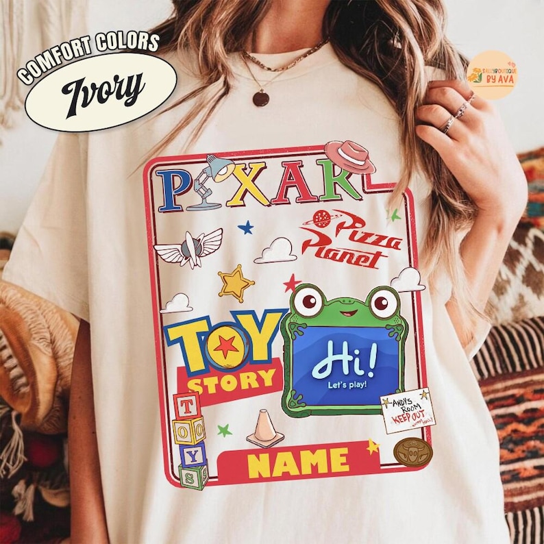 Custom Disneyland Pixar Toy Story 5 All Characters Shirt, Woody Buzz Lightyear Rex Lilypad Shirt, Personalized Group Matching Tee image 5