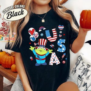 Chemise personnalisée tous les personnages de Toy Story 4 juillet, chemise assortie famille patriotique Disneyland, chemise 250e anniversaire des États-Unis, jour de l'indépendance image 4