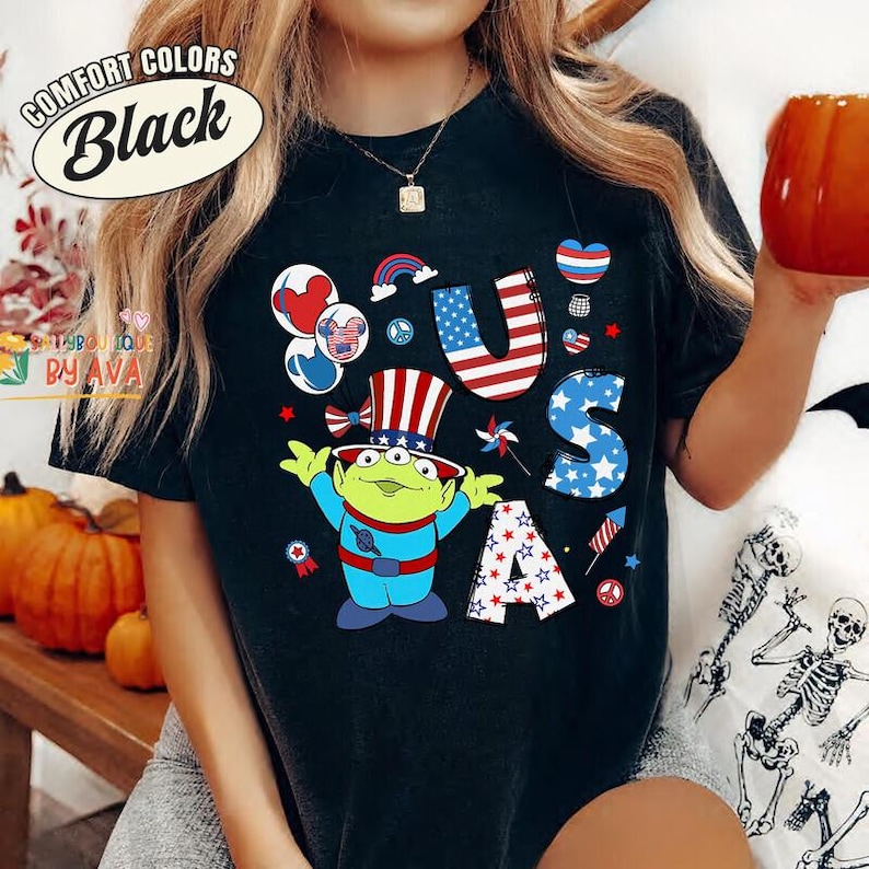 Chemise personnalisée tous les personnages de Toy Story 4 juillet, chemise assortie famille patriotique Disneyland, chemise 250e anniversaire des États-Unis, jour de l'indépendance image 4