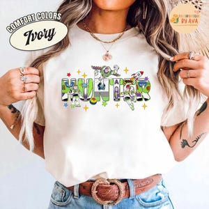 Disneyland Buzz Lightyear Custom Name Shirt, Personalized Toy Story Birthday Name Shirt, Toy Story Birthday Party, Family Birthday Matching image 4