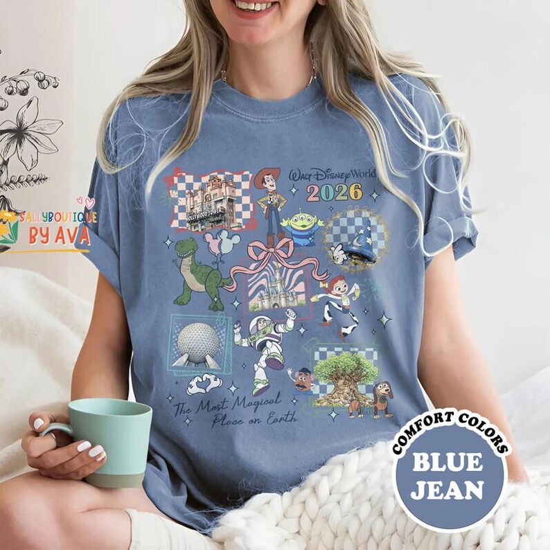 Retro Coquette Disneyland Toy Story You've Got A Friend In Me Shirt, Toy Story Characters Tee, Family Matching Shirt, Disneyland Trip Shirt image 3